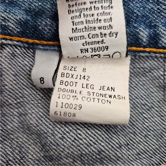 90s Calvin Klein Vintage Jeans Boot Leg Cotton Structured Stonewash Women's 29 - Picture 5 of 13